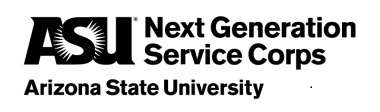 ASU Next Generation Service Corps Logo